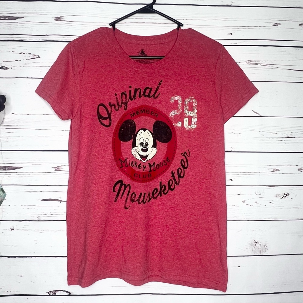 Disney “Original Mouseketeer” Mickey Mouse Red T-Shirt Women’s Size Medium